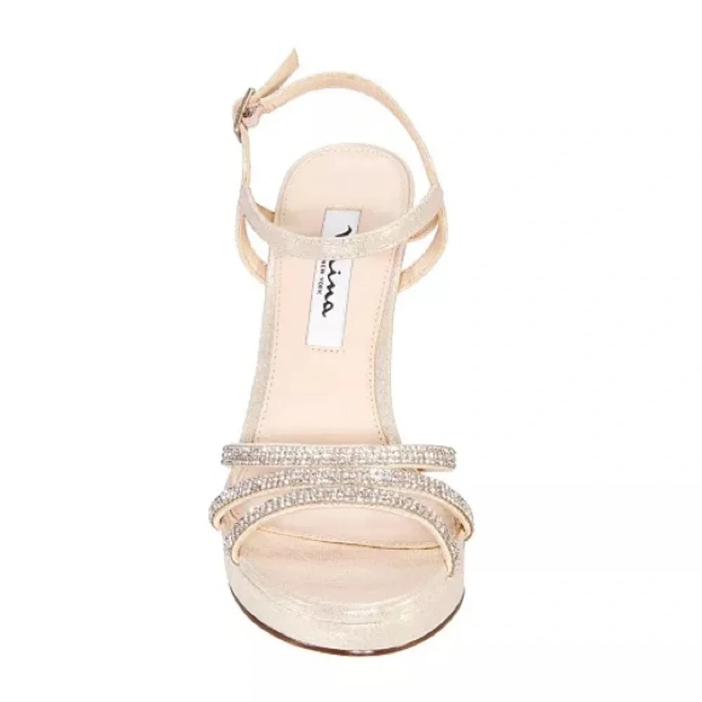 Nina🔥 Women's Saralyn Platform Block Heel Evening Sandals BRAND NEW IN BOX🔥